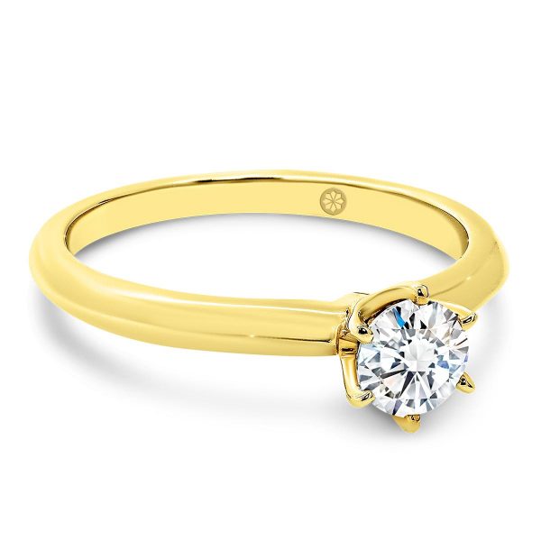 Annerley 5.0 delicate classic 6 prong solitaire on fine knife-edge band