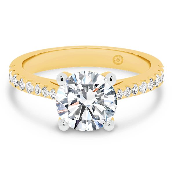 Balmain Round 1.00-1.25 Lab Grown Diamond Engagement Ring In Sydney Encrusted Basket