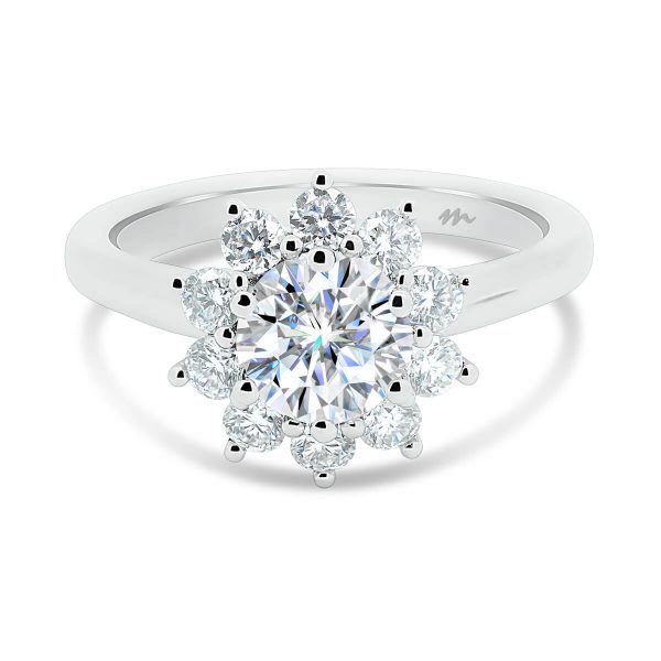 Jasmine 6.0-6.5 Vintage Floral Moissanite Ring