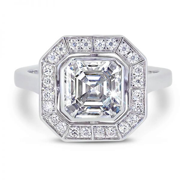 Art deco ring made popular by Pippa Middleton's engagement ring.