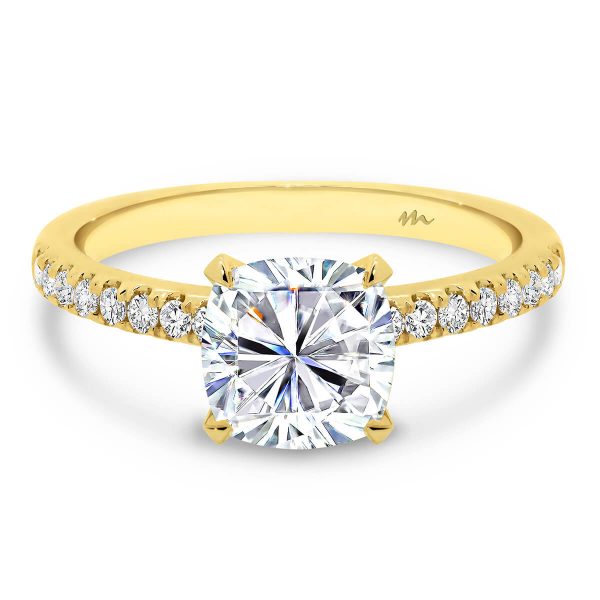 Victoria Cushion 7.5-8.0 single stone Moissanite engagement ring celebrity inspired engagement ring