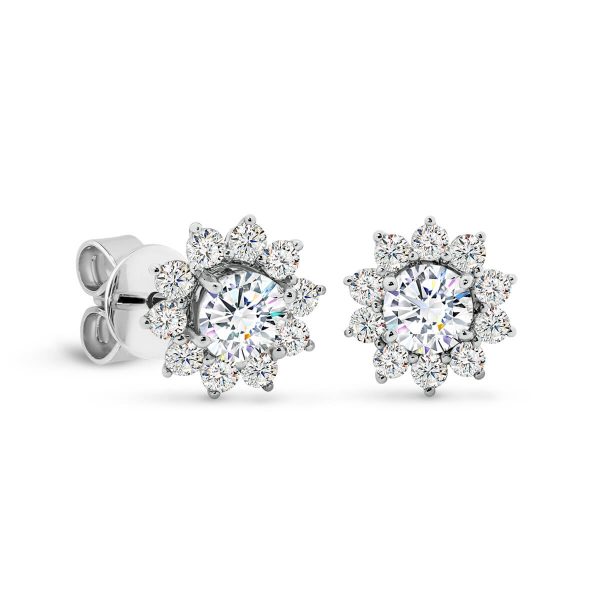 Camille 4.0-6.0 Moissanite floral cluster earrings