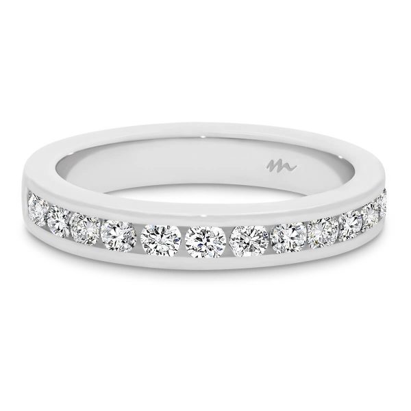 Carmen 2.0-2.5 Moissanite channel set Moissanite wedding ring