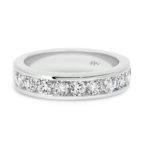 Carmen 3.0 Moissanite channel set Moissanite half-band wedding ring