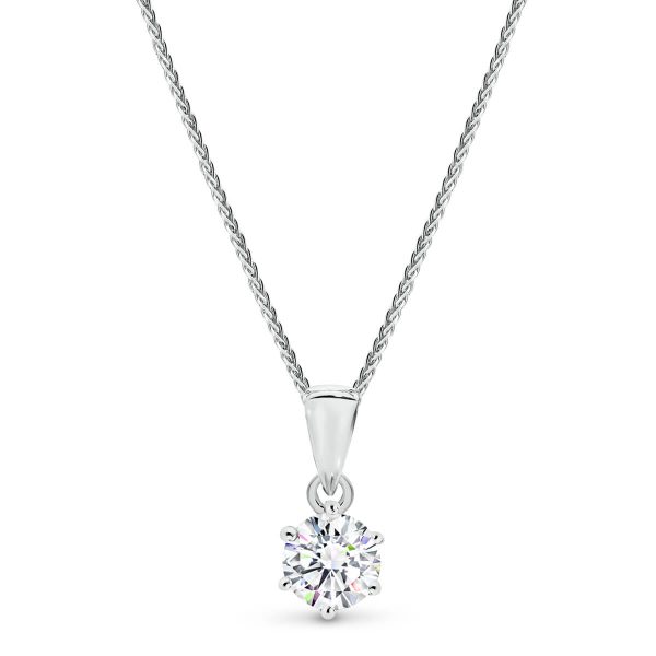 Elissa 0.23-0.33ct small lab grown diamond pendant with a classic design.