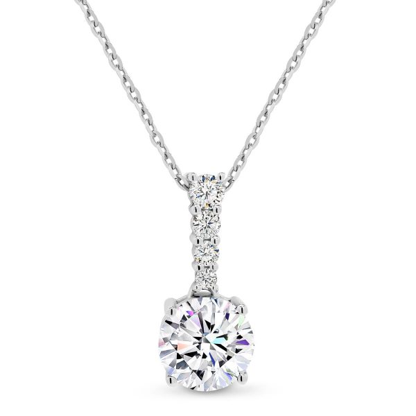 Enya Design Is A Diamond Encrusted Bail With Large Moissanite Stone.