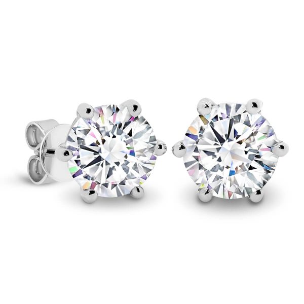 Lin 7.5-8.0 solitaire Moissanite earrings