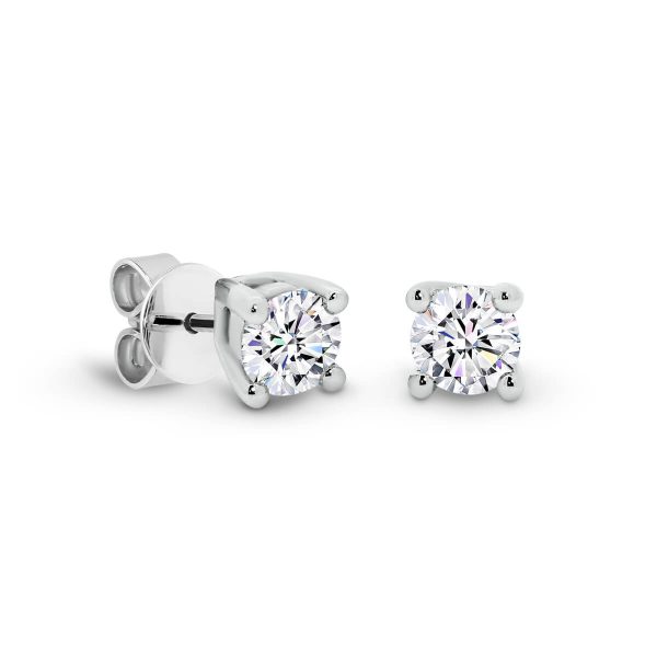 Yarra 3.0-3.5 small 4-prong Moissanite earrings