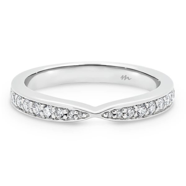 Marie 1.7-2.0 Lab Grown Diamond pave set band with a tapered centre