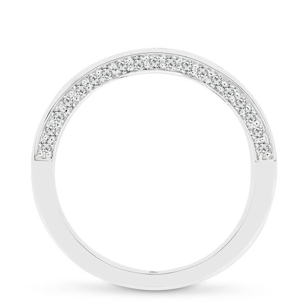 Marissa A Lab Grown Diamond three-sided pave lab grown diamond wedding ring