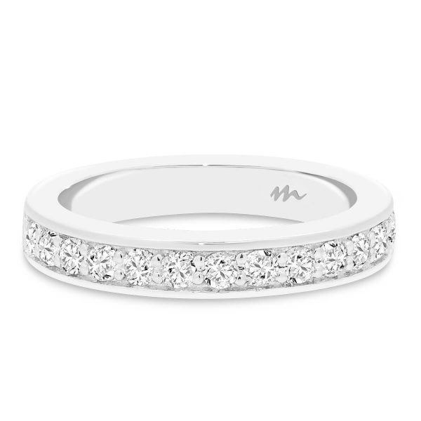 Millie 2.0-2.5 Moissanite Pave set Moissanite wedding ring