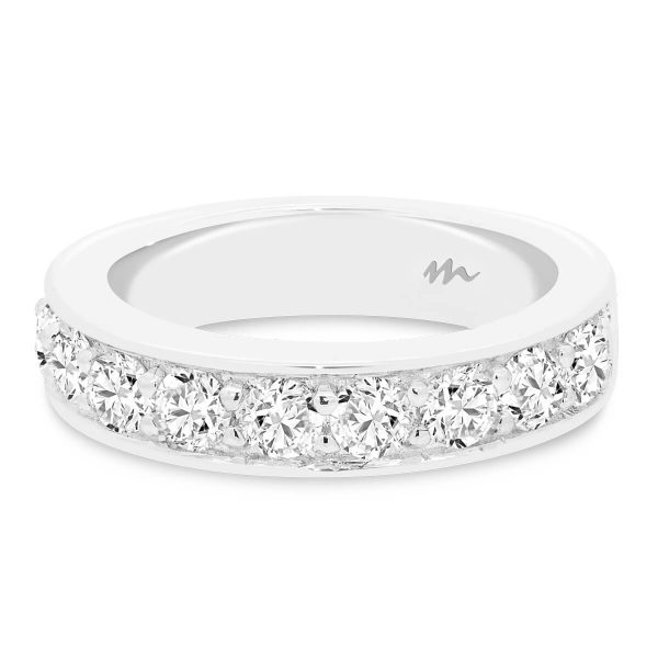 Millie 3.0 pave set Moissanite wedding ring