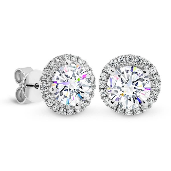 Rosetta 6.5-7.0 vintage Moissanite stud earrings