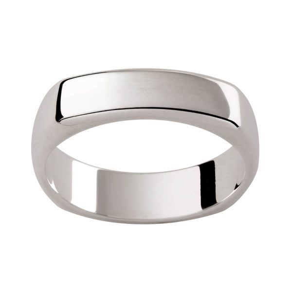 SQ4 men's square shaped band in polish gold