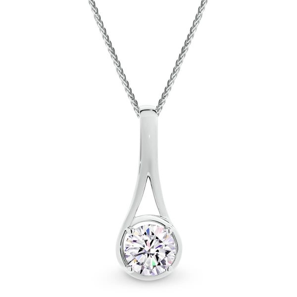 Salina 1.00-1.50ct bezel set pendant with a difference