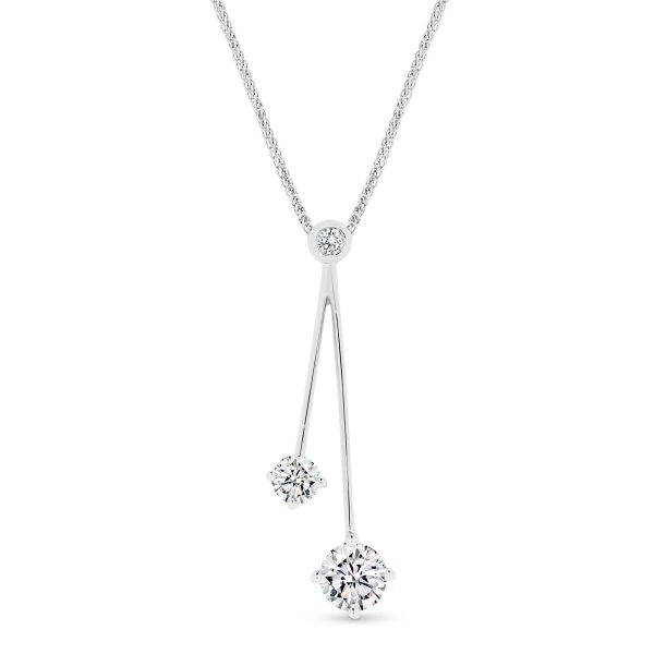 Shantelle Lab Grown Diamond slider pendant with bezel set gems