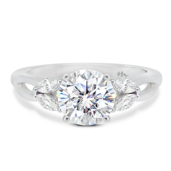 Wanda 7.5-8.0 Vintage Moissanite Ring Marquise Accents