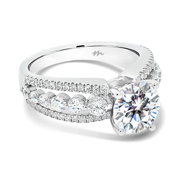 Chanel Triple Band Engagement Ring With Bubble And Breath Band