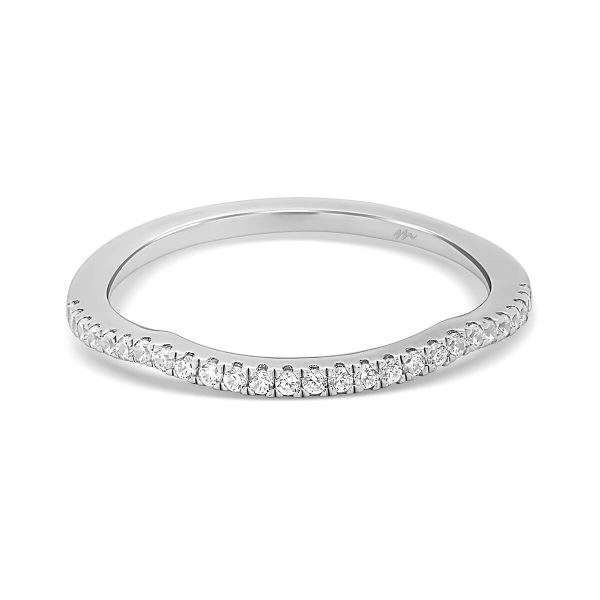 Frances A Jigsaw Cut Moissanite Half Band