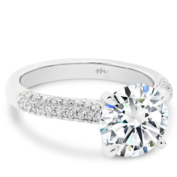 Rosita 9.0 SN triple row micro pave engagement ring