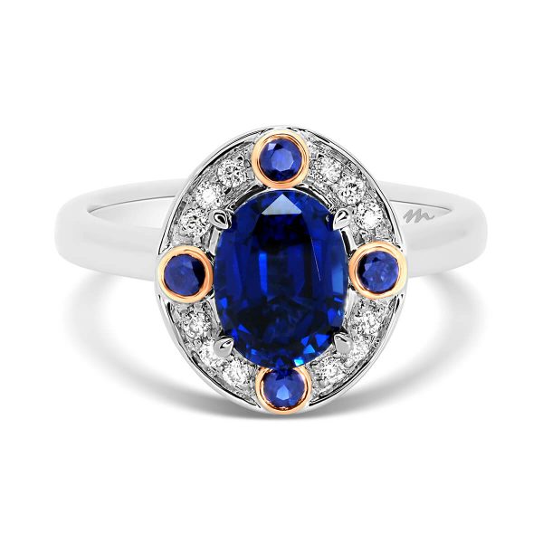 Last Chance to get the Clover Oval lab grown sapphire ring from Moi Moi