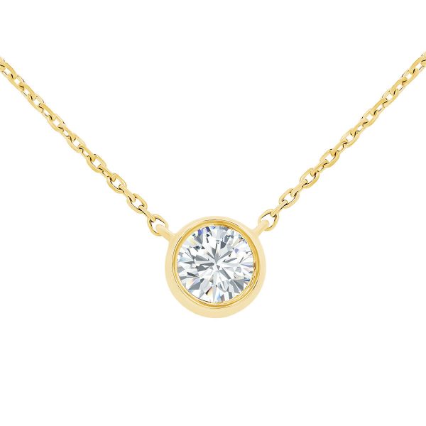 Small Bezel Diamond Necklace