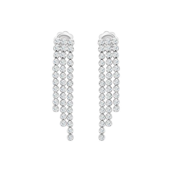 Gianna 1.7 triple-strand drop earring with Moissanite