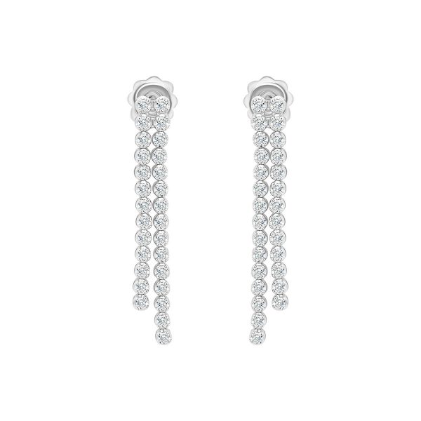 Grace 2.0 SN double-strand drop earrings with lab grown diamonds