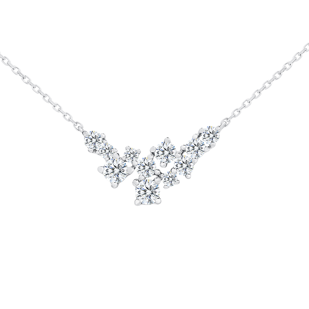 Isla Round Cluster Lab Grown Diamond Necklace