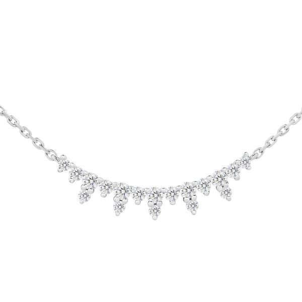 Nellie lab grown diamond necklace in a row