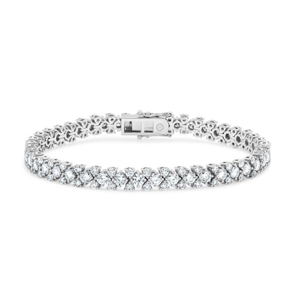 Josefina LGD tennis bracelet with alternating large and small round lab grown diamonds