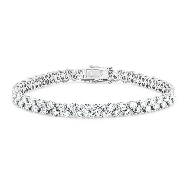 Orianna 3.0 SN double-row tennis bracelet with an alternating set of round Moissanite