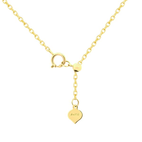 Medium adjustable chain in 18k gold at 45cm length