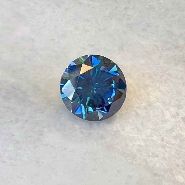 Blue SUPERNOVA Moissanite Round Cut