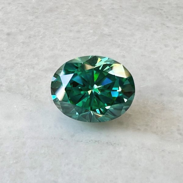 Green SUPERNOVA Moissanite Oval Cut