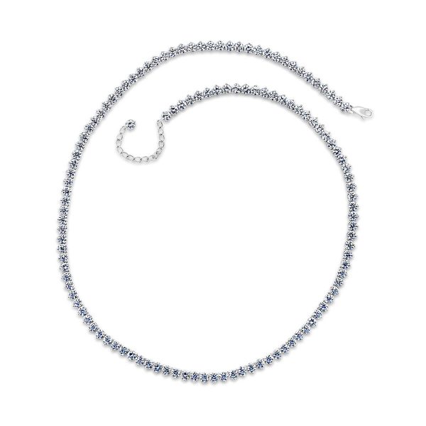 Leah 2.5 3-prong round cut LAVANA Lab Grown Diamond tennis necklace