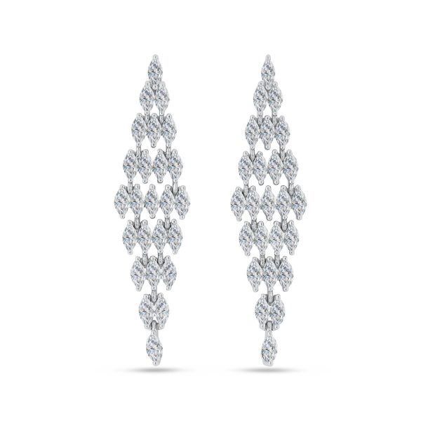 Candance cascading marquise drop earrings