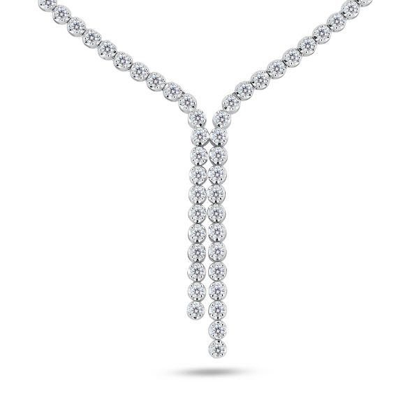 Nikita trend lab grown diamond tennis necklace design