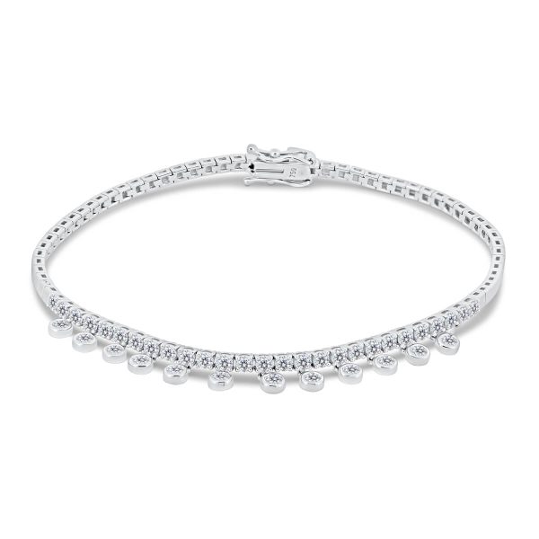 Sabine 2.0 bezel-set half tennis bracelet