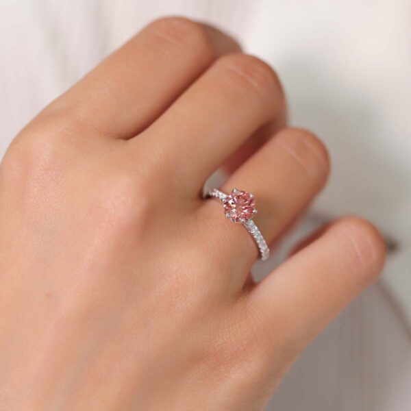 Amelia Pink1.17Ct Lifestyle Hand Web