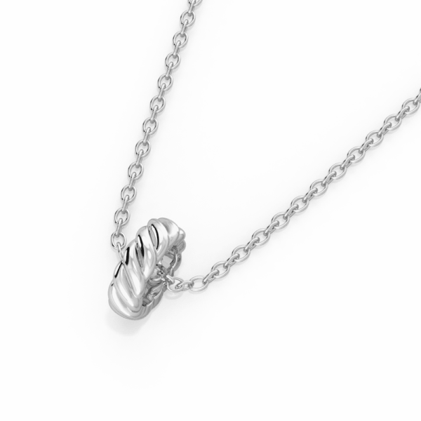 Sloane Close Up White Gold Lab Grown Diamond Rondelle Pendant